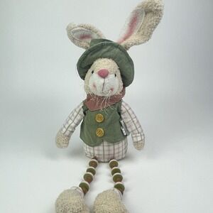 Bunny Rabbit Plush Shelf Sitter Country Cottage Farmhouse Decor Creative Plush